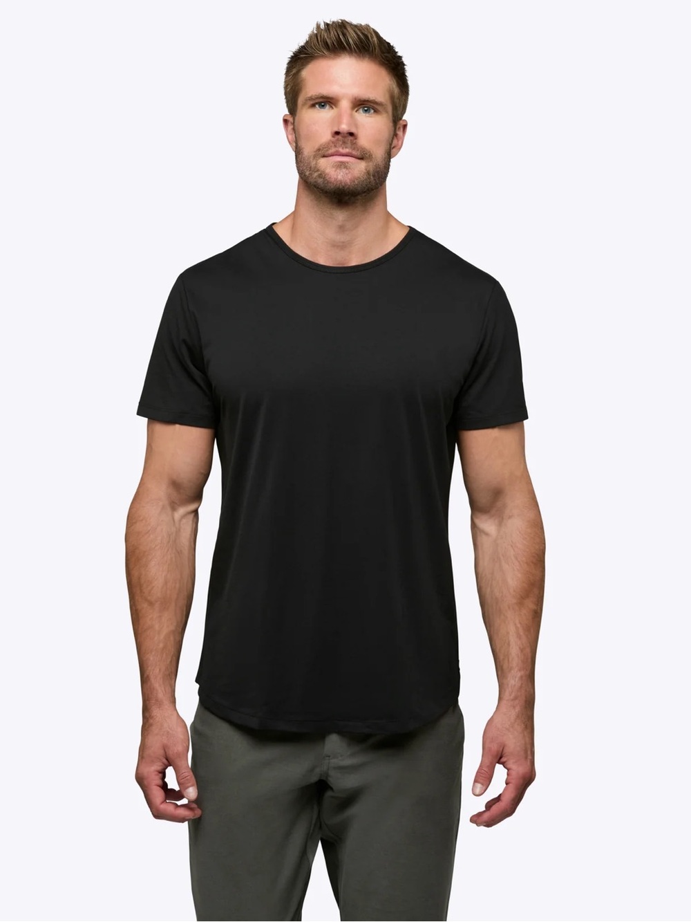 3-Pack Cuts Clothing Men's Crew Tee Size L - Black, Cadet Blue, Sage